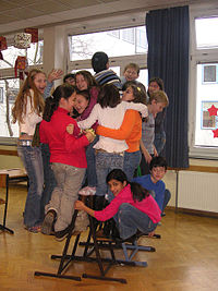 non-competitive musical chairs, Wikipedia 